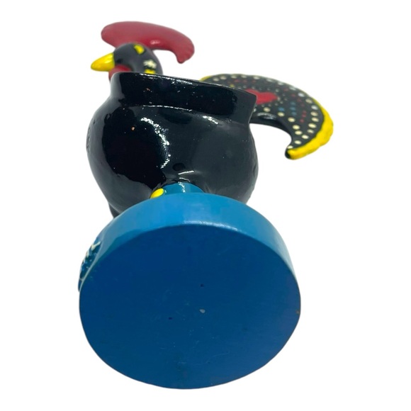 Vtg Hand Painted Traditional Portuguese Metal Rooster Of Barcelos Good Luck 8.5” - Picture 12 of 12